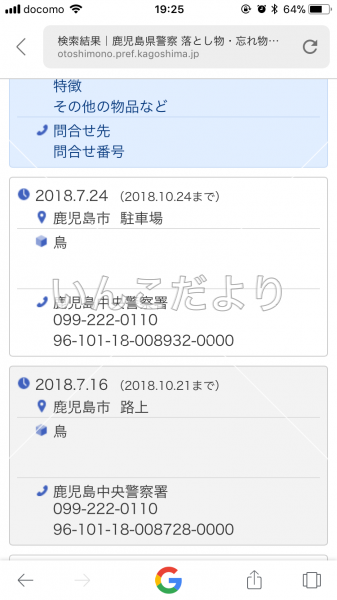 保護鳥の写真